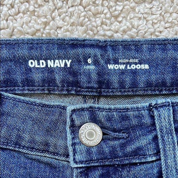 OLD NAVY High-Waisted Wow Loose Jeans Size 6 Long NWT - Picture 9 of 11